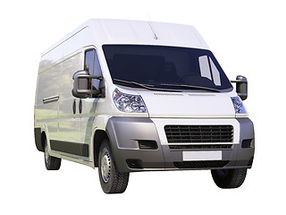 Image showing White commercial delivery van