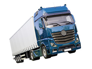 Image showing Semi-trailer truck isolated