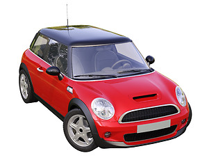 Image showing Modern compact car isolated