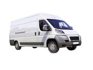 Image showing White commercial delivery van