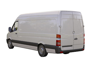 Image showing Commercial van isolated