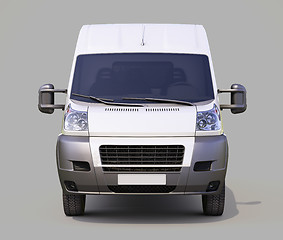 Image showing White commercial delivery van