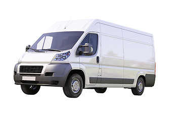 Image showing White commercial delivery van