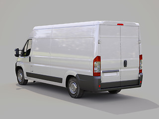 Image showing White commercial delivery van