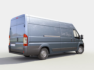 Image showing Blue commercial delivery van