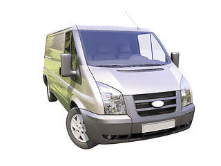 Image showing Gray commercial delivery van