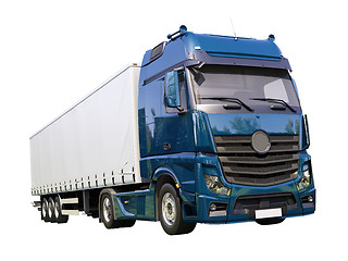 Image showing Semi-trailer truck isolated