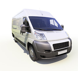 Image showing White commercial delivery van