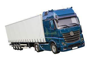 Image showing Semi-trailer truck isolated