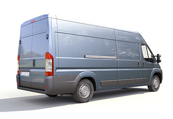 Image showing Blue commercial delivery van