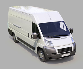 Image showing White commercial delivery van