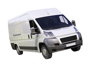 Image showing White commercial delivery van