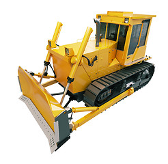 Image showing Heavy crawler bulldozer  isolated 