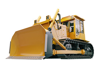 Image showing Heavy crawler bulldozer  isolated 