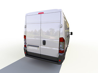 Image showing White commercial delivery van