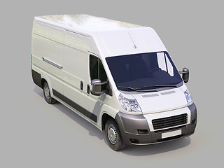 Image showing White commercial delivery van