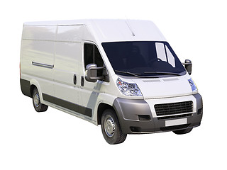 Image showing White commercial delivery van