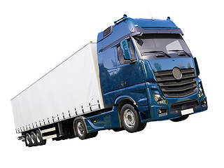 Image showing Semi-trailer truck isolated