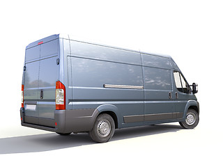 Image showing Blue commercial delivery van