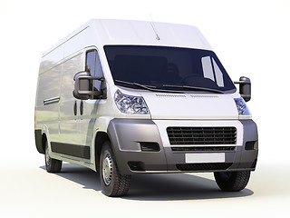 Image showing White commercial delivery van