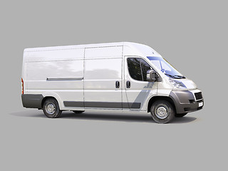 Image showing White commercial delivery van