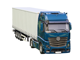 Image showing Semi-trailer truck isolated