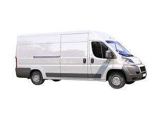 Image showing White commercial delivery van