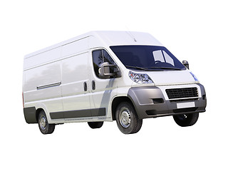 Image showing White commercial delivery van