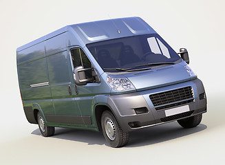 Image showing Blue commercial delivery van