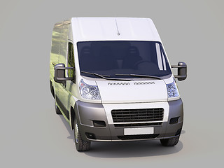 Image showing White commercial delivery van