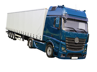 Image showing Semi-trailer truck isolated