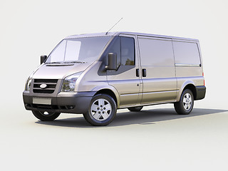 Image showing Gray commercial delivery van