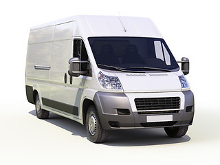 Image showing White commercial delivery van