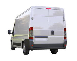 Image showing White commercial delivery van