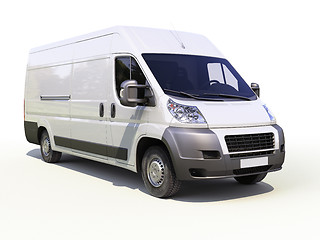 Image showing White commercial delivery van