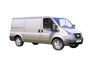 Image showing Gray commercial delivery van