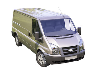 Image showing Gray commercial delivery van