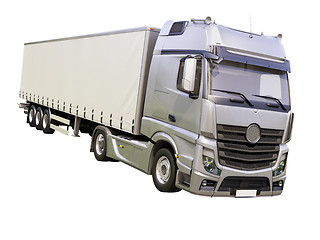 Image showing Semi-trailer truck isolated