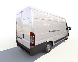 Image showing White commercial delivery van