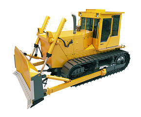 Image showing Heavy crawler bulldozer  isolated 