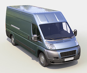 Image showing Blue commercial delivery van