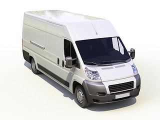 Image showing White commercial delivery van