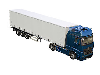 Image showing Semi-trailer truck isolated