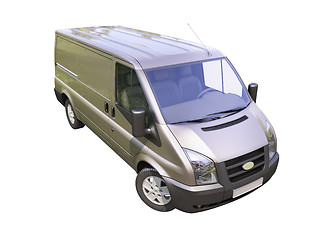 Image showing Gray commercial delivery van