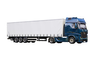 Image showing Semi-trailer truck isolated