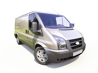 Image showing Gray commercial delivery van