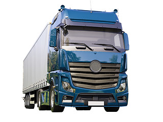 Image showing Semi-trailer truck isolated