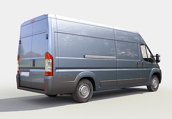 Image showing Blue commercial delivery van