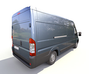 Image showing Blue commercial delivery van