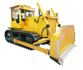 Image showing Heavy crawler bulldozer  isolated 